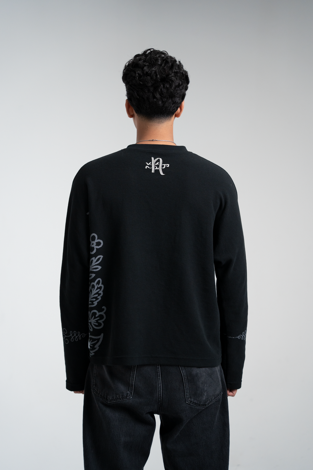 “rātri” waffle knit long sleeve