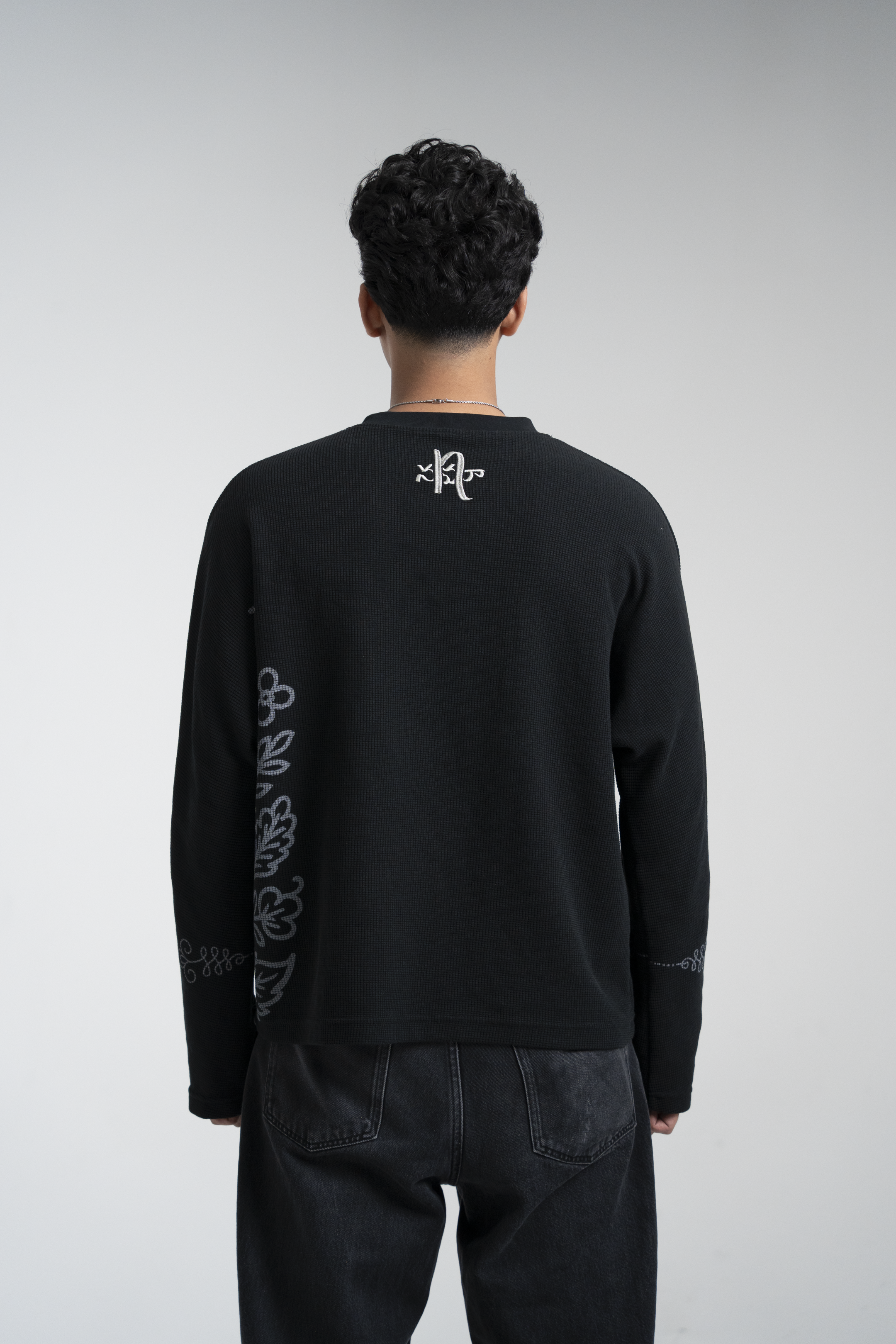 “rātri” waffle knit long sleeve